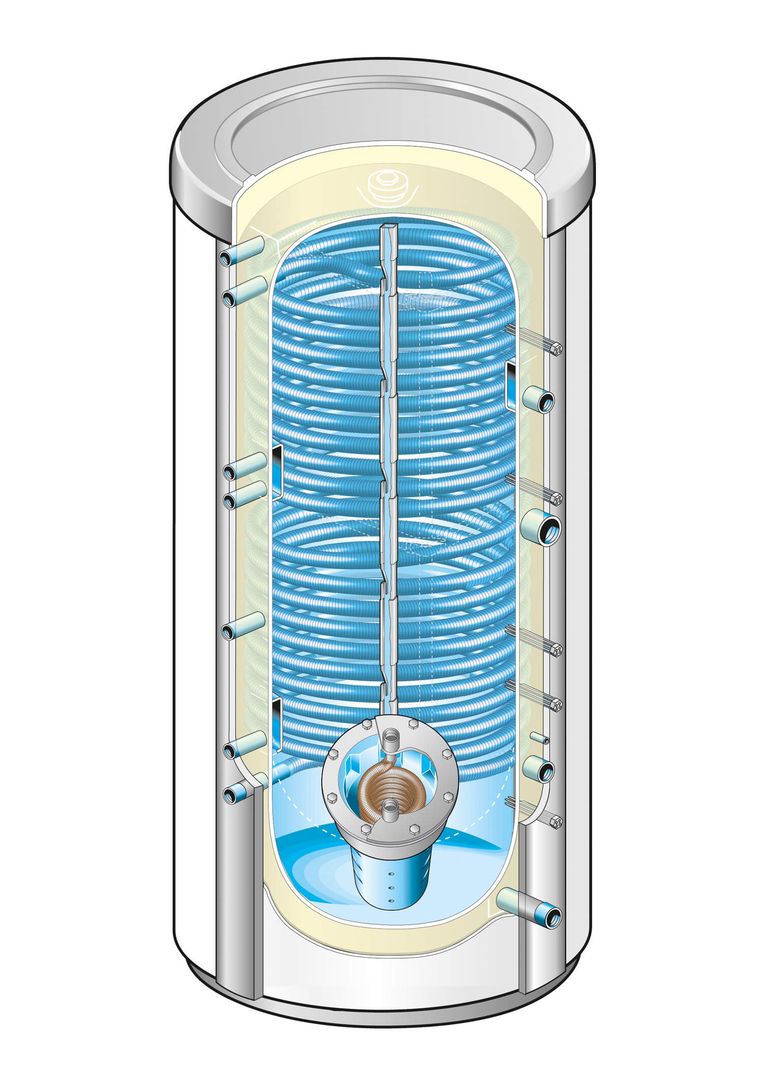 Schnittbild des Weishaupt Energiespeichers, WES-A 910